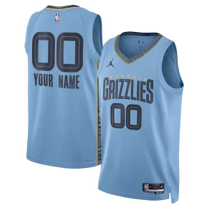 Classico Memphis Grizzlies Jordan Brand Unisex 2022/23 Swingman Custom Jersey Statement Edition Blue  per i Fan Veri