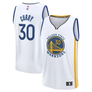 Raffinato Stephen Curry Golden State Warriors Youth Fast Break Replica Jersey Association Edition White  per i Fan Veri