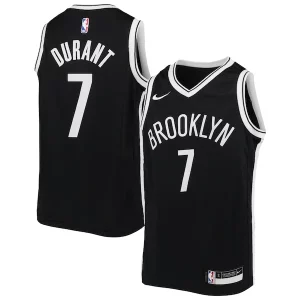 Duraturo Trendy Kevin Durant Brooklyn Nets Nike Youth Swingman Jersey Icon Edition Black  per i Fan Veri