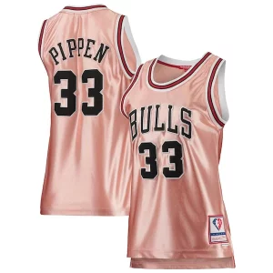 Resistente Scottie Pippen Chicago Bulls Women's 75th Anniversary Rose Gold 1997 Swingman Jersey Pink  per i Fan Veri