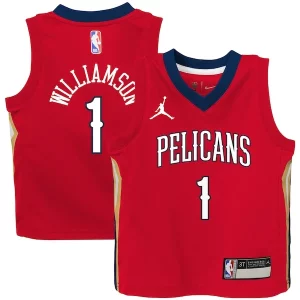 Magnifico Fantastico Zion Williamson New Orleans Pelicans Jordan Brand Toddler 2020/21 Jersey Red Statement Edition  per i Fan Veri