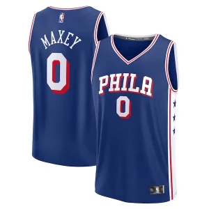 Ottimo Tyrese Maxey Philadelphia 76ers Big & Tall Fast Break Jersey Icon Edition Royal  per i Fan Veri