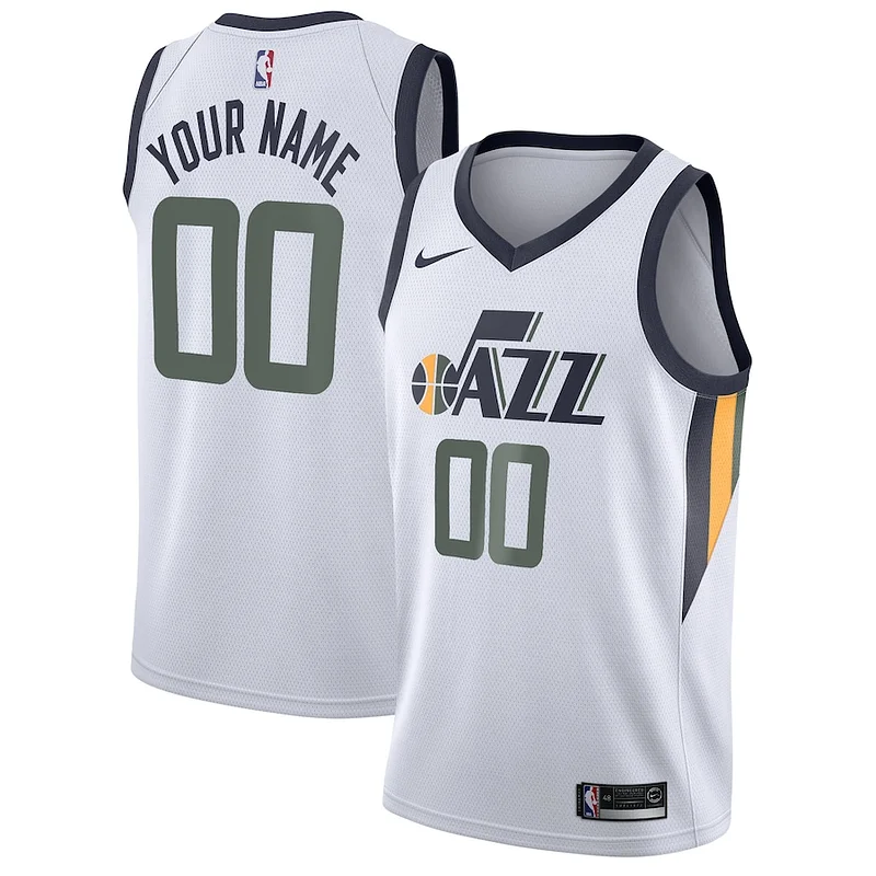 Pratico Splendido Magnifico Utah Jazz Nike Swingman Custom Jersey Association Edition White per i Fan Veri