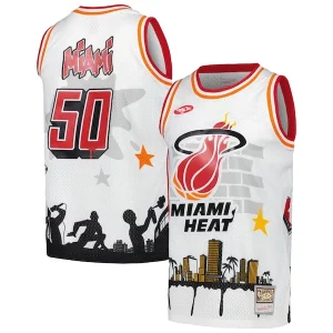 Elegante Sofisticato Miami Heat x Tats Cru Hardwood Classics Fashion Jersey White  per i Fan Veri