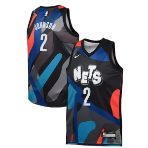 Meraviglioso Cameron Johnson Brooklyn Nets Nike Youth Swingman Replica Jersey City Edition Black  per i Fan Veri