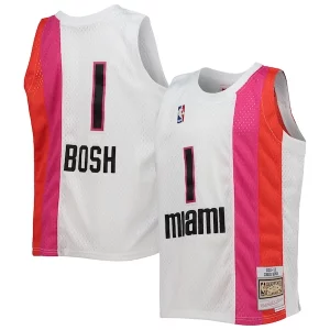 Classico Chris Bosh Miami Heat Youth 2011/12 Hardwood Classics Swingman Jersey White  per i Fan Veri