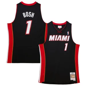 Magnifico Chris Bosh Miami Heat Hardwood Classics Swingman Jersey Black  per i Fan Veri