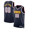 Stupendo Classico Denver Nuggets Nike 2021/22 Diamond Swingman Custom Jersey Icon Edition Navy  per i Fan Veri