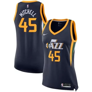 Stupendo Bellissimo Fantastico Donovan Mitchell Utah Jazz Nike Women's Swingman Jersey Icon Edition Navy  per i Fan Veri