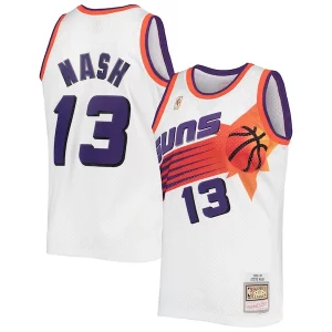 Comodo Raffinato Steve Nash Phoenix Suns 2001/02 Hardwood Classics Swingman Jersey White/Purple  per i Fan Veri