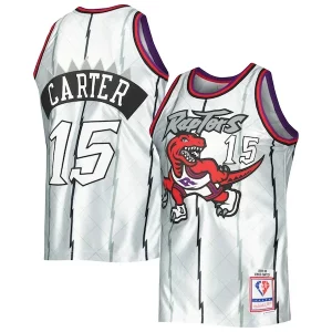Sofisticato Ottimo Accattivante Vince Carter Toronto Raptors 1998/99 Hardwood Classics 75th Anniversary Swingman Jersey Platinum  per i Fan Veri