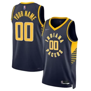 Resistente Prestigioso Indiana Pacers Nike 2021/22 Diamond Swingman Custom Jersey Icon Edition Navy  per i Fan Veri