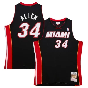 Duraturo Carino Cool Ray Allen Miami Heat Hardwood Classics Swingman Jersey Black  per i Fan Veri