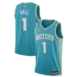 Resistente LaMelo Ball Charlotte Hornets Jordan Brand Unisex 2023/24 Swingman Jersey Teal City Edition  per i Fan Veri