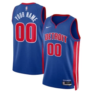 Trendy Delizioso Detroit Pistons Nike Unisex Swingman Custom Jersey Blue Icon Edition  per i Fan Veri