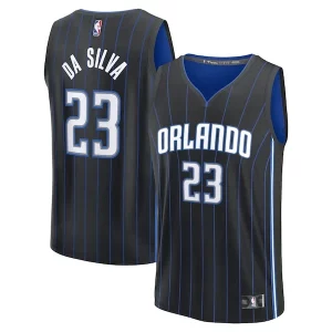 Moderno Tristan da Silva Orlando Magic Youth 2024 NBA Draft Fast Break Player Jersey Icon Edition Black  per i Fan Veri
