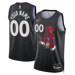 Fantastico Toronto Raptors Nike Unisex 2024/25 Custom Swingman Jersey City Edition Black  per i Fan Veri
