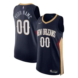 Eccezionale New Orleans Pelicans Nike 2021/22 Diamond Authentic Custom Jersey Icon Edition Navy  per i Fan Veri