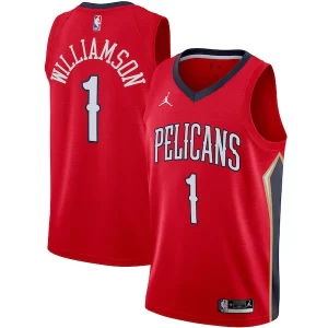 Versatile Zion Williamson New Orleans Pelicans Jordan Brand 2020/21 Swingman Jersey Statement Edition Red  per i Fan Veri