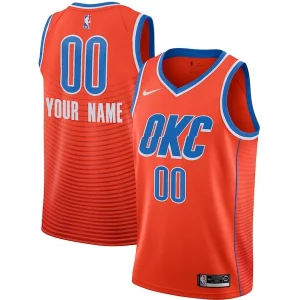 Stupendo Attraente Oklahoma City Thunder Jordan Brand Swingman Custom Jersey Statement Edition Orange  per i Fan Veri