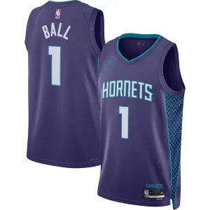 Versatile Eccezionale Trendy LaMelo Ball Charlotte Hornets Jordan Brand Unisex Swingman Jersey Statement Edition Purple  per i Fan Veri