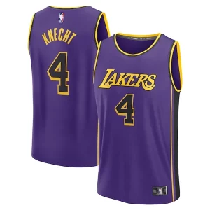 Bellissimo Eccezionale Splendido Dalton Knecht Los Angeles Lakers Fast Break Replica Player Jersey Statement Edition Purple  per i Fan Veri