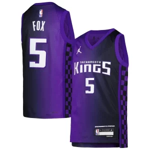 Bellissimo De'Aaron Fox Sacramento Kings Jordan Brand Youth Swingman Jersey Statement Edition Purple  per i Fan Veri