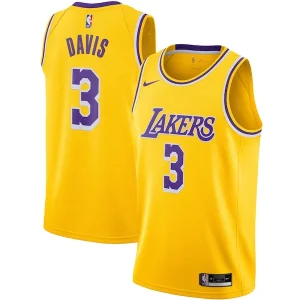 Fantastico Anthony Davis Los Angeles Lakers Nike Swingman Jersey Gold Icon Edition  per i Fan Veri