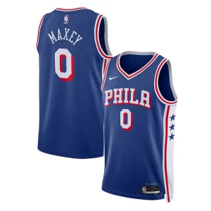 Magnifico Sofisticato Tyrese Maxey Philadelphia 76ers Nike Unisex Swingman Jersey Association Edition Royal  per i Fan Veri