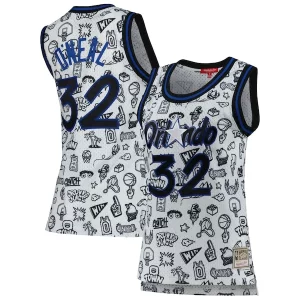 Elegante Comodo Shaquille O'Neal Orlando Magic Women's 1994 Doodle Swingman Jersey White  per i Fan Veri