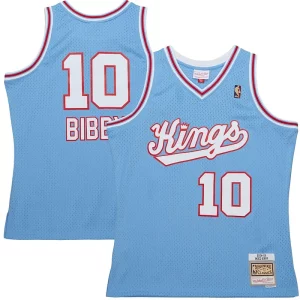 Fantastico Mike Bibby Sacramento Kings 2001/02 Hardwood Classics Swingman Jersey Light Blue  per i Fan Veri
