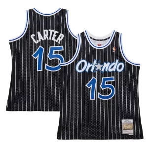 Magnifico Splendido Accattivante Vince Carter Orlando Magic 2009/10 Hardwood Classics Swingman Jersey Black  per i Fan Veri