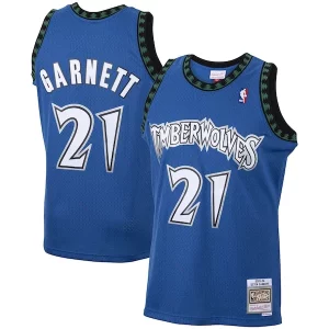 Incantevole Splendido Kevin Garnett Minnesota Timberwolves 2001/02 Hardwood Classics Swingman Jersey Blue  per i Fan Veri