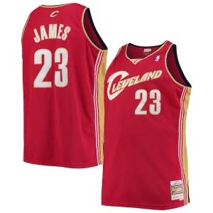 Fantastico Accattivante LeBron James Cleveland Cavaliers 2003/04 Big & Tall Hardwood Classics Swingman Jersey Red  per i Fan Veri