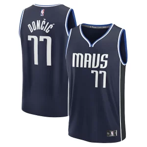Classico Meraviglioso Luka Dončić Dallas Mavericks Men's Fast Break Player Jersey Statement Edition Navy  per i Fan Veri