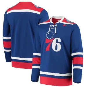 Incantevole Philadelphia 76ers G III Sports by Carl Banks Pointman Hockey Fashion Jersey Royal  per i Fan Veri