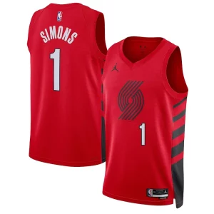 Accattivante Magnifico Moderno Anfernee Simons Portland Trail Blazers Jordan Brand Unisex Swingman Jersey Statement Edition Red  per i Fan Veri