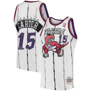 Prestigioso Splendido Carino Vince Carter Toronto Raptors 1998/99 Hardwood Classics Swingman Jersey White/Purple  per i Fan Veri