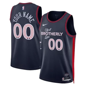 Incantevole Stupendo Philadelphia 76ers Nike Unisex 2023/24 Custom Swingman Jersey Navy City Edition  per i Fan Veri
