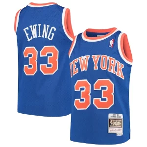 Comodo Versatile Pratico Patrick Ewing New York Knicks Youth Hardwood Classics Swingman Throwback Jersey Blue  per i Fan Veri