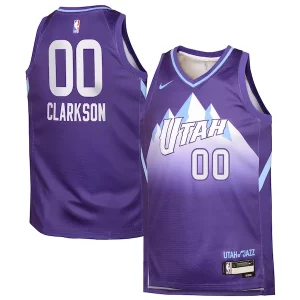 Bellissimo Trendy Classico Jordan Clarkson Utah Jazz Nike Youth 2024/25 Swingman Player Jersey City Edition Purple  per i Fan Veri