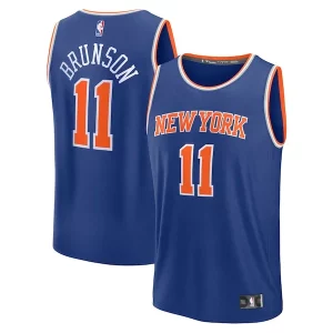 Gorgeous Ottimo Jalen Brunson New York Knicks Fast Break Replica Player Jersey Icon Edition Blue  per i Fan Veri