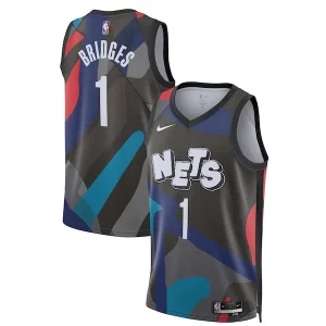 Carino Accattivante Mikal Bridges Brooklyn Nets Nike Unisex 2023/24 Swingman Jersey Black City Edition  per i Fan Veri