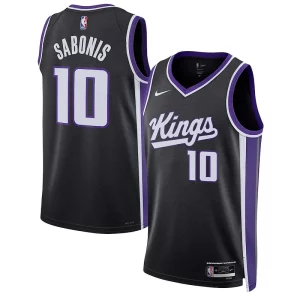 Trendy Domantas Sabonis Sacramento Kings Nike Unisex Swingman Jersey Association Edition Black  per i Fan Veri