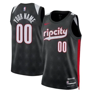 Magnifico Splendido Portland Trail Blazers Nike Unisex 2024/25 Custom Swingman Jersey City Edition Black  per i Fan Veri