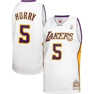 Prestigioso Robert Horry Los Angeles Lakers 2001/02 Hardwood Classics Swingman Jersey White  per i Fan Veri