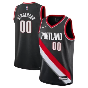 Lussuoso Accattivante Scoot Henderson Portland Trail Blazers Nike Youth Swingman Jersey Icon Edition Black  per i Fan Veri