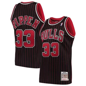 Moderno Eccezionale Scottie Pippen Chicago Bulls 1995/96 Hardwood Classics Authentic Jersey Black  per i Fan Veri