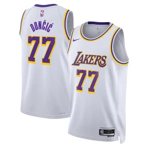 Sofisticato Classico Cool Luka Dončić Los Angeles Lakers Nike Association Edition Unisex Swingman Jersey White  per i Fan Veri
