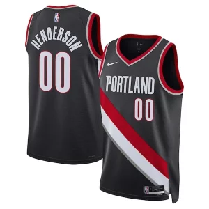 Eccezionale Scoot Henderson Portland Trail Blazers Nike Unisex 2023 NBA Draft Swingman Jersey Icon Edition Black  per i Fan Veri